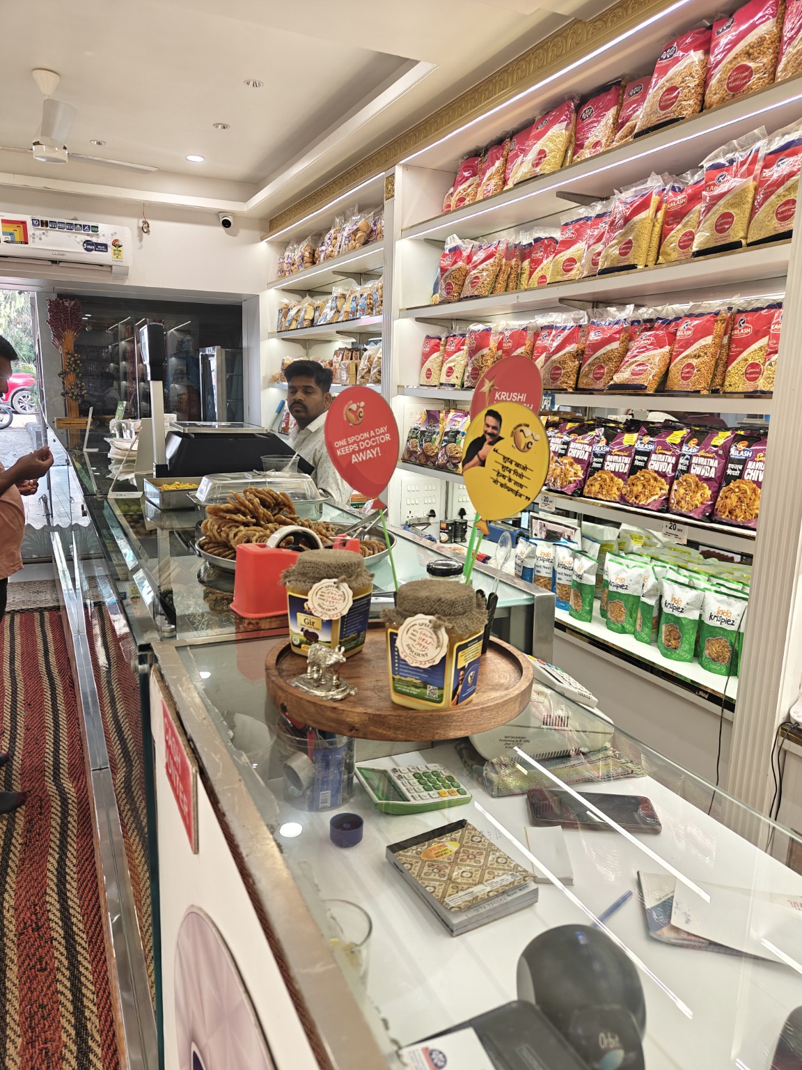 YC Farms products displayed in a retail store
