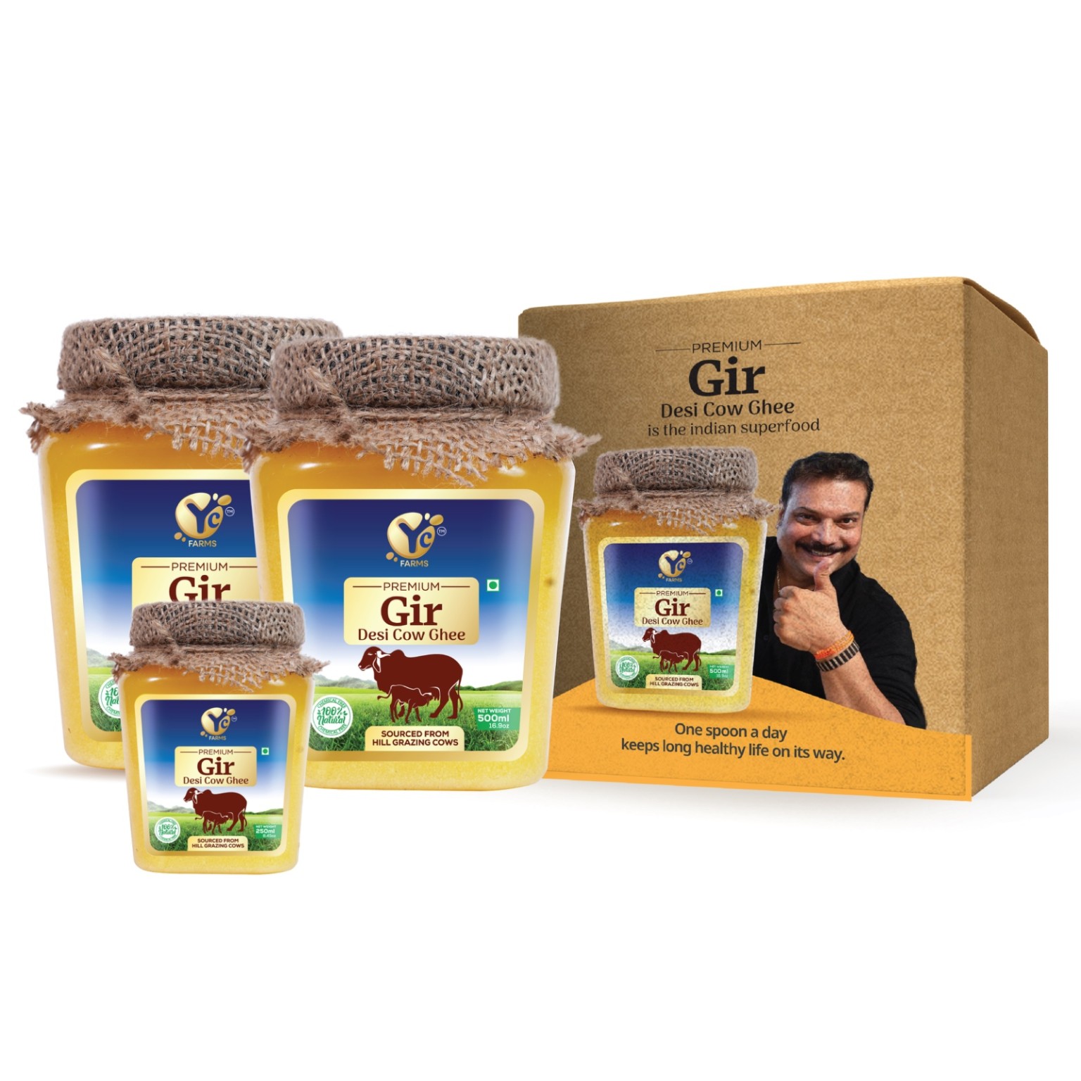 YC Farms Premium Gir Desi Cow Ghee range